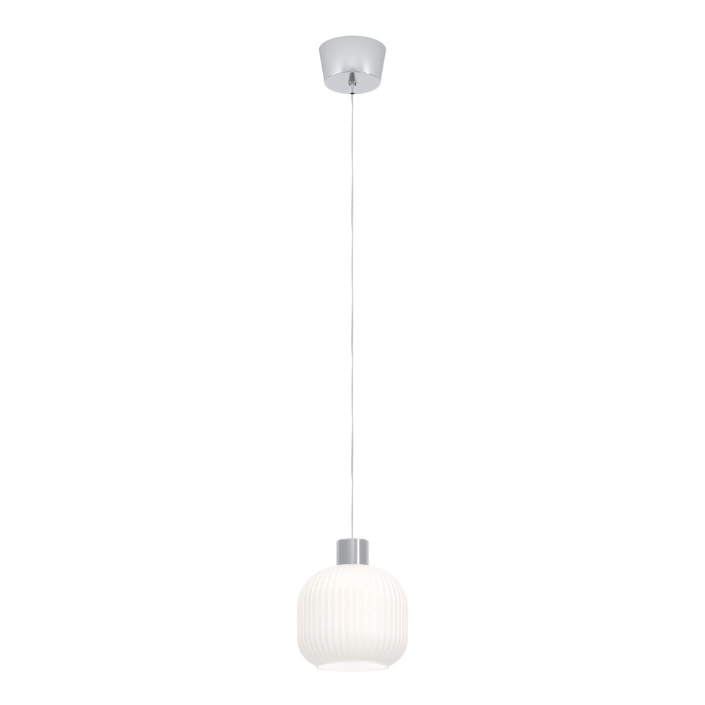 Design pendant lamp Dasmina chrome with white Ø 20cm