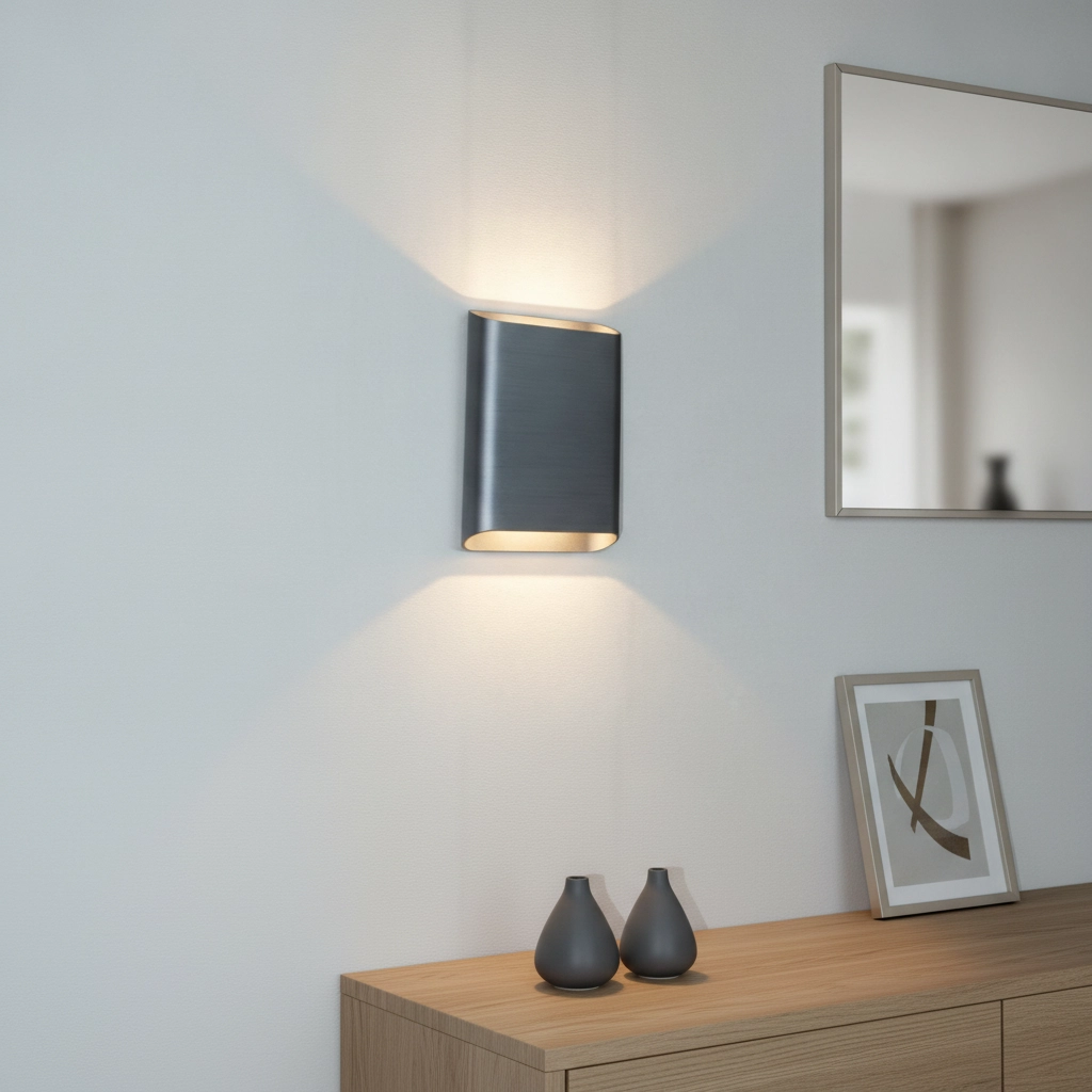 Wall lamp Diaz L Gun metal