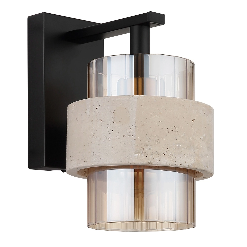 Wall lamp Daren black with marble Globo 9007371589661