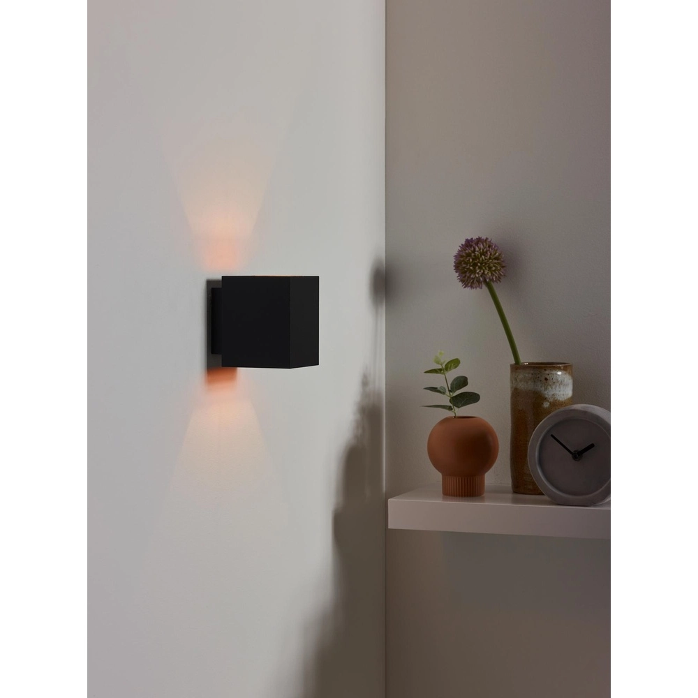 Wall lamp Xera 8cm black Lucide 5411212233660