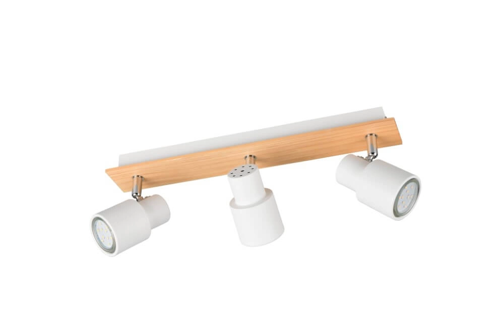 3-light ceiling lamp Pierre white with wood Trio 4017807638189