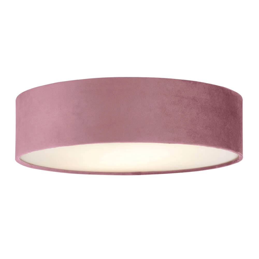 Ceiling lamp Drum Pleat 38cm velvet pink