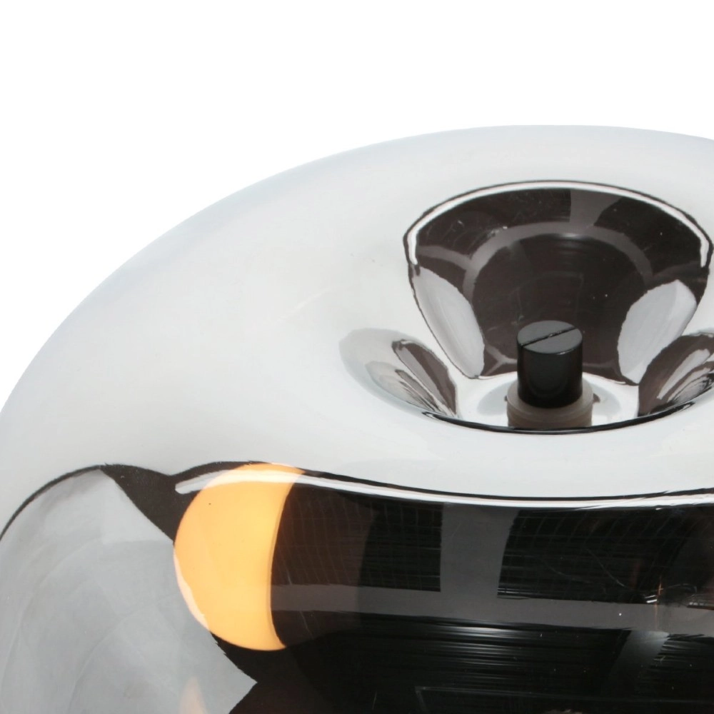 Table lamp Ancilla black with smoke glass