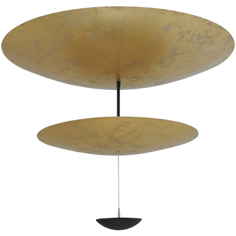 Ceiling lamp Zyan black with gold 2-lights