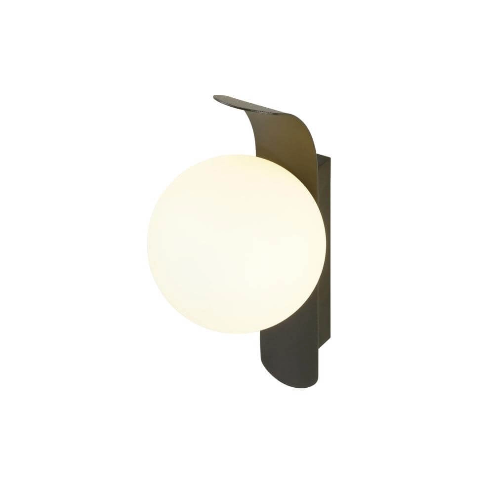 Black wall lamp Sun globe