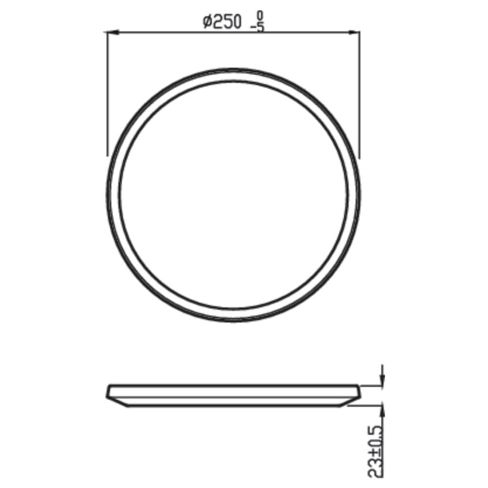 White ceiling lamp SuperSlim Ø 25cm Philips 8719514417953