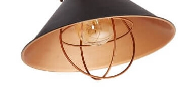 Rural wall lamp Garret brown with copper Lyora 5903139644297