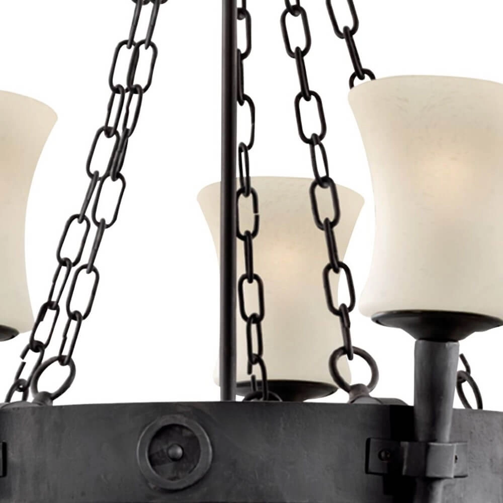 Castle pendant lamp Cartwheel Ø 63cm Searchlight 5013874344830