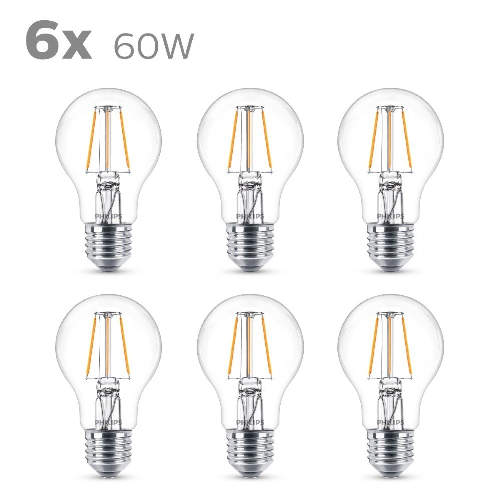 7W - E27 - 2700K - 806 lumen set with 6pcs Philips 8721103054265