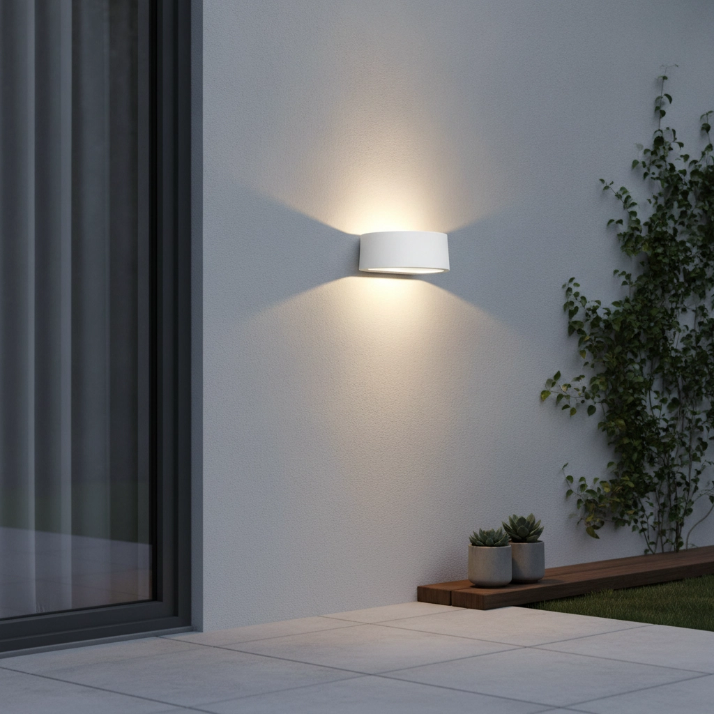 White wall spot Sharp 19cm - white