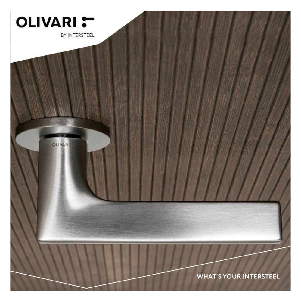 Design door handle Lotus matt chrome Olivari 8714186477991