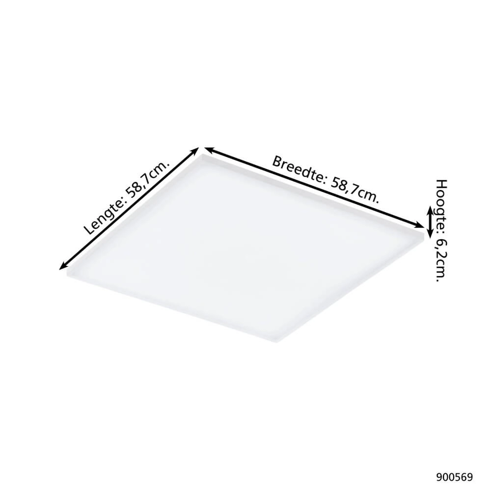 White ceiling lamp Trupiana 59 by 59cm Eglo 9008606244713