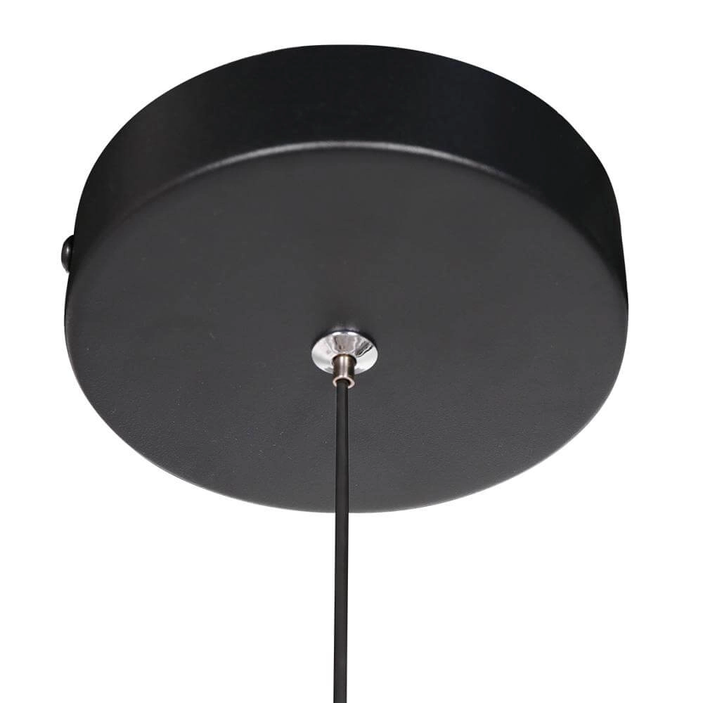 Pendant lamp Geripu black with amber glass Steinhauer 8712746173772