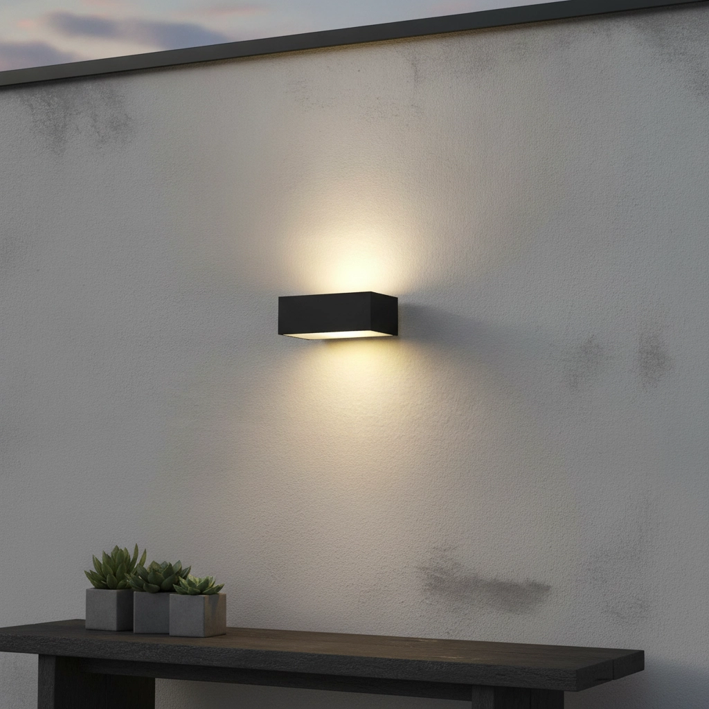 LED facade spotlight Eindh 13cm - black