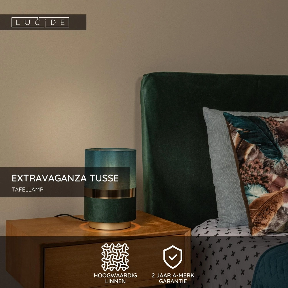 Design table lamp Extravaganza Tusse green Ø 15cm Lucide 5411212105530