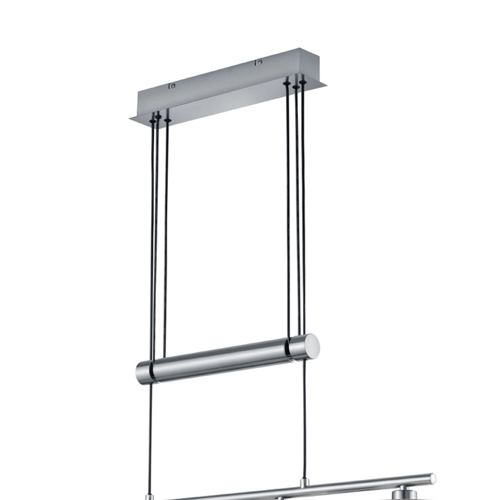 Pendant lamp Garda 4-light nickel matt with white Trio 4017807336948