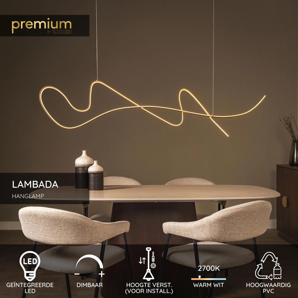 Champagne pendant lamp Lambada Design Premium by Lucide 5411212520913