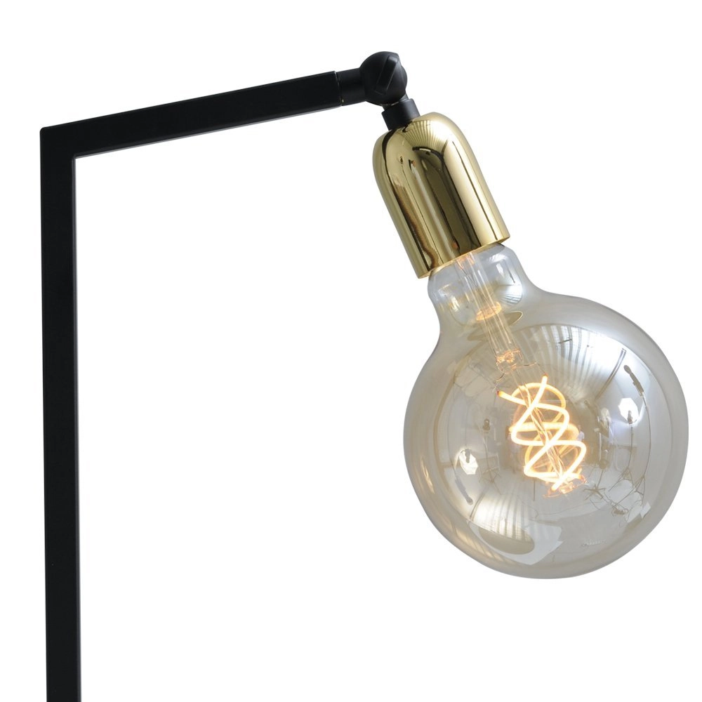 Black table lamp Tube with gold fitting Masterlight 8718121188706