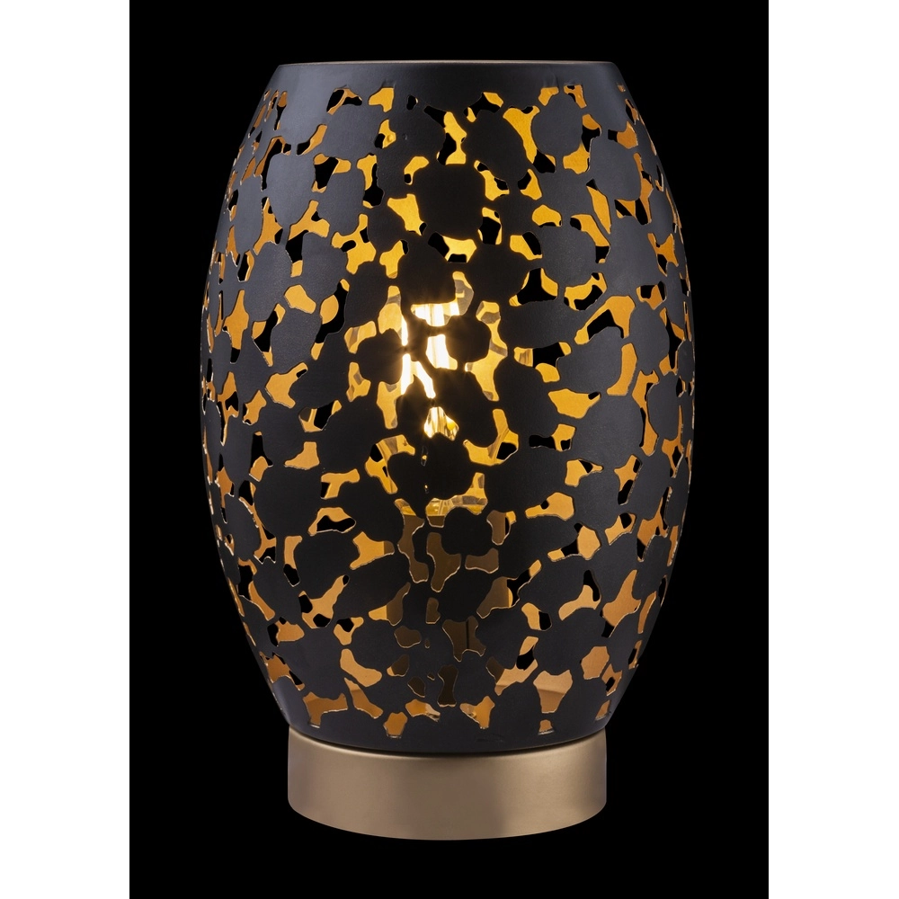 Table lamp Narri black with gold - coarse holes Globo 9007371378555