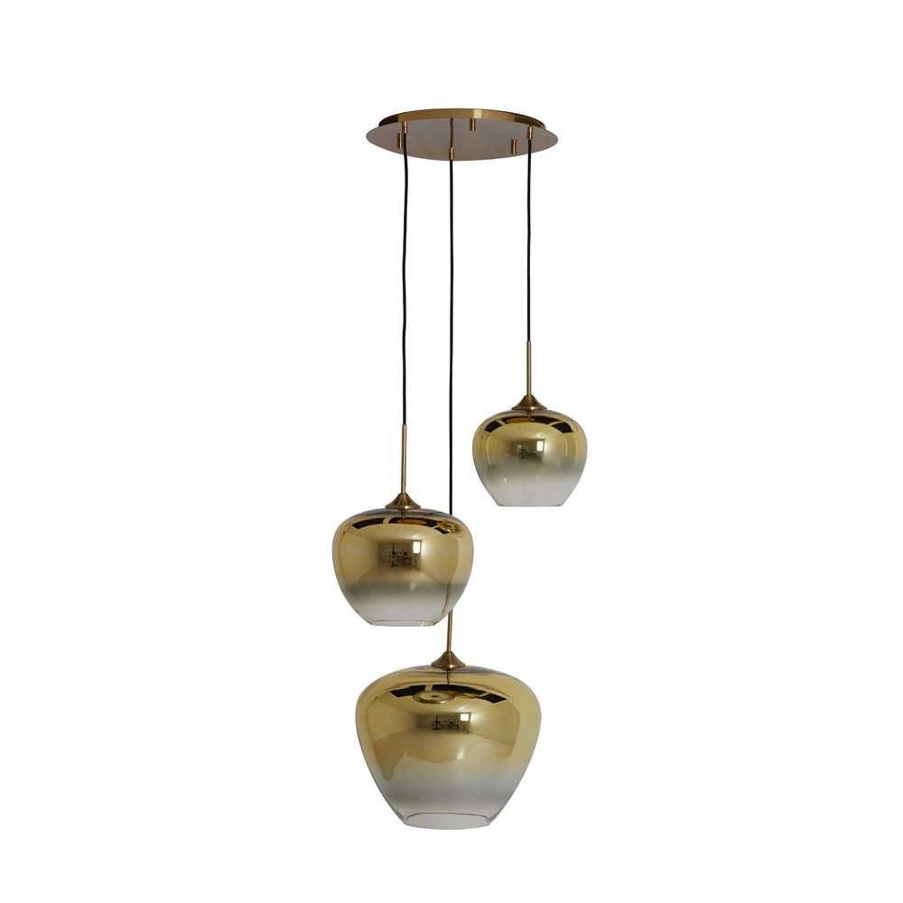 Pendant lamp Mayson 3-light gold Light & Living 8717807674526