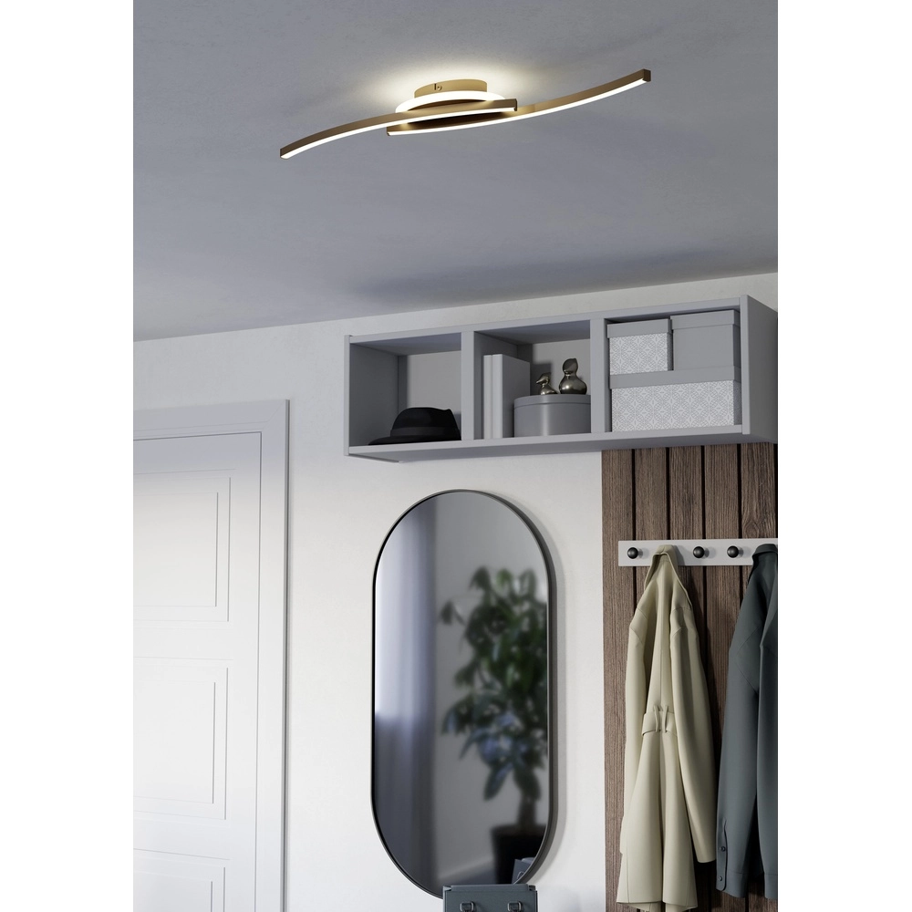 Ceiling lamp Lungolago LED - bronze - round Eglo 9008606316069