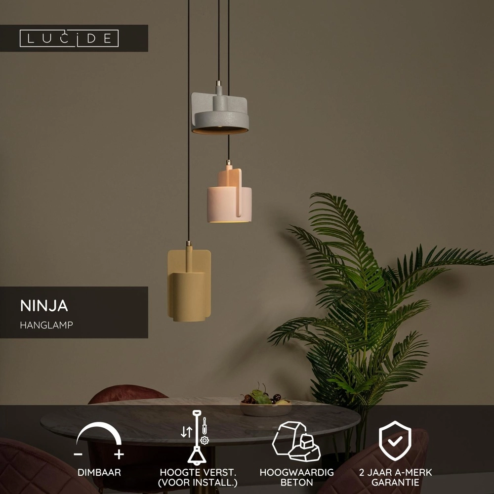 Design pendant lamp Ninja Multiple colors Lucide 5411212441799