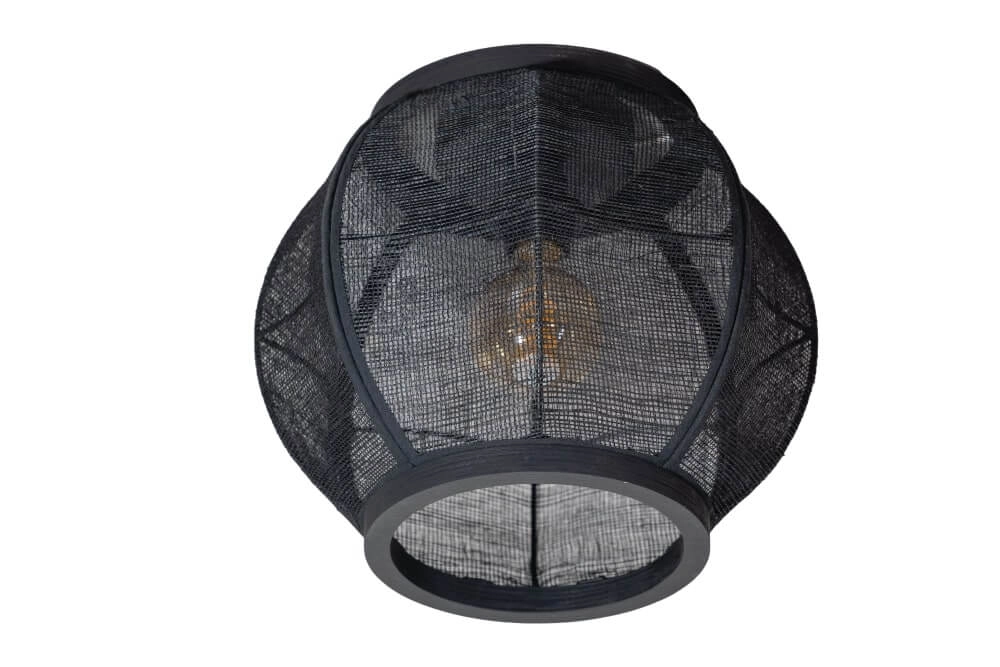 Bohemian ceiling lamp Fabric black Ø 30cm