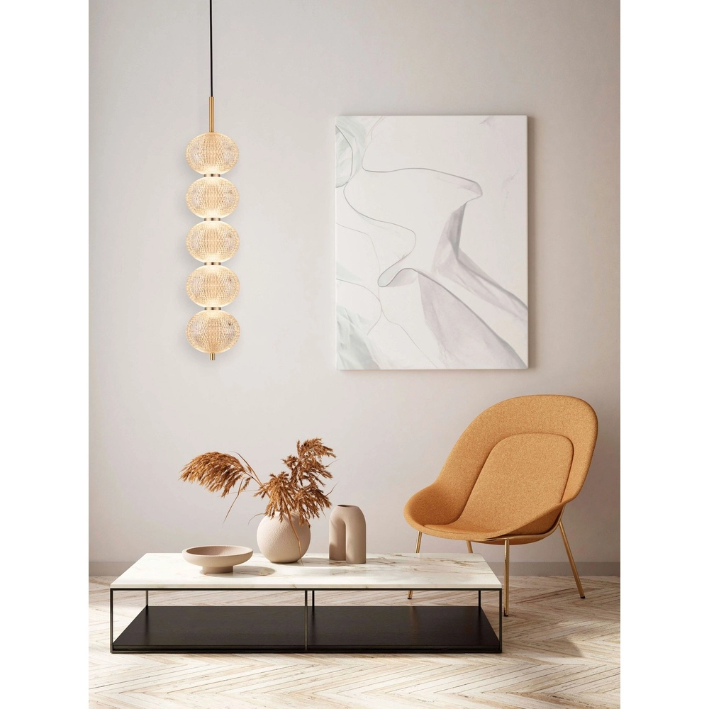 Unique pendant lamp Klelia Gold