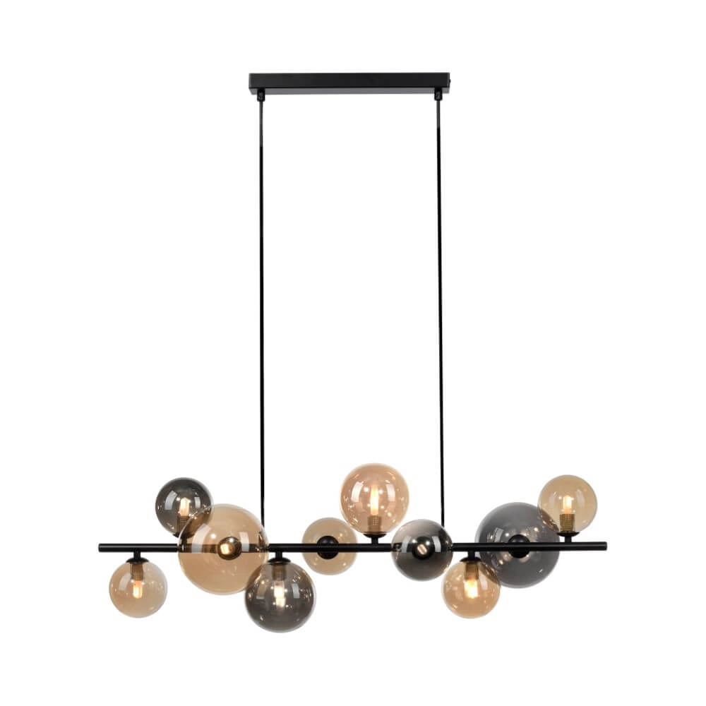 Black pendant lamp Popsicle Design 10-light