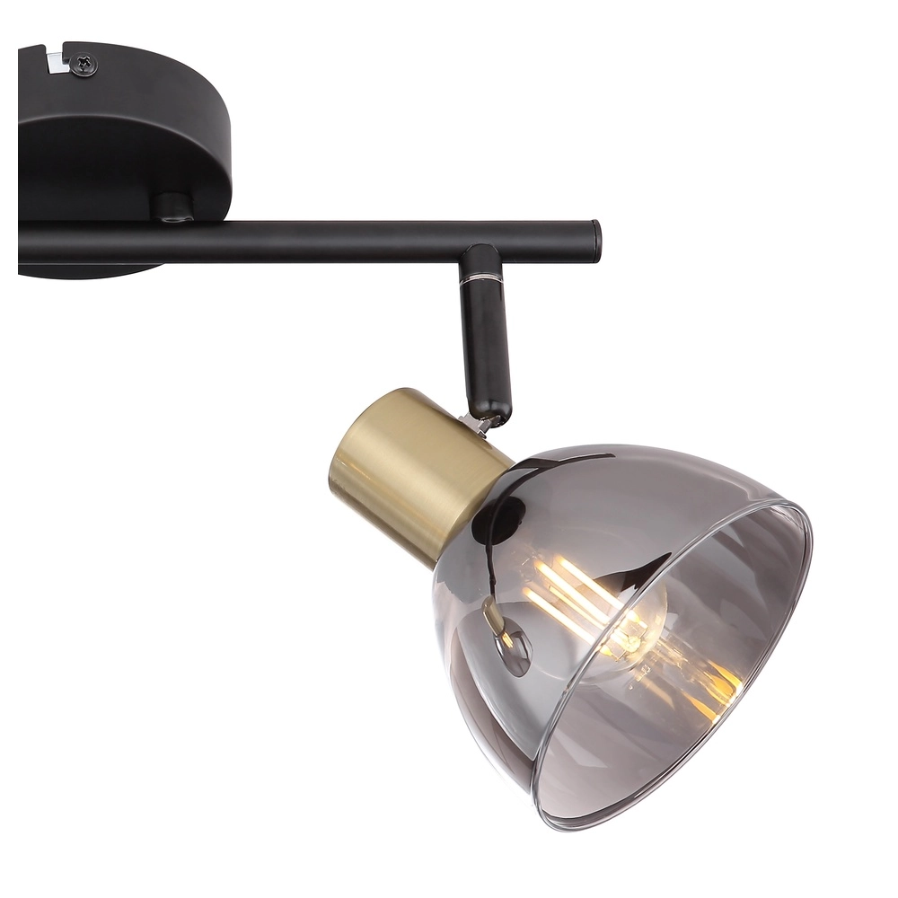 Design ceiling lamp Jay 2-light black with smoke Globo 9007371396399