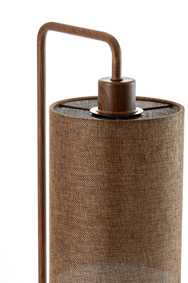 Japandi table lamp Donio dark wood print Light & Living 8717807759582