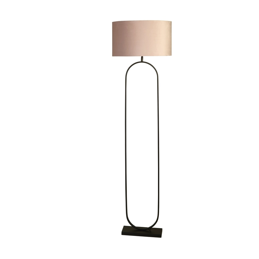Floor lamp Modish black with pink shade