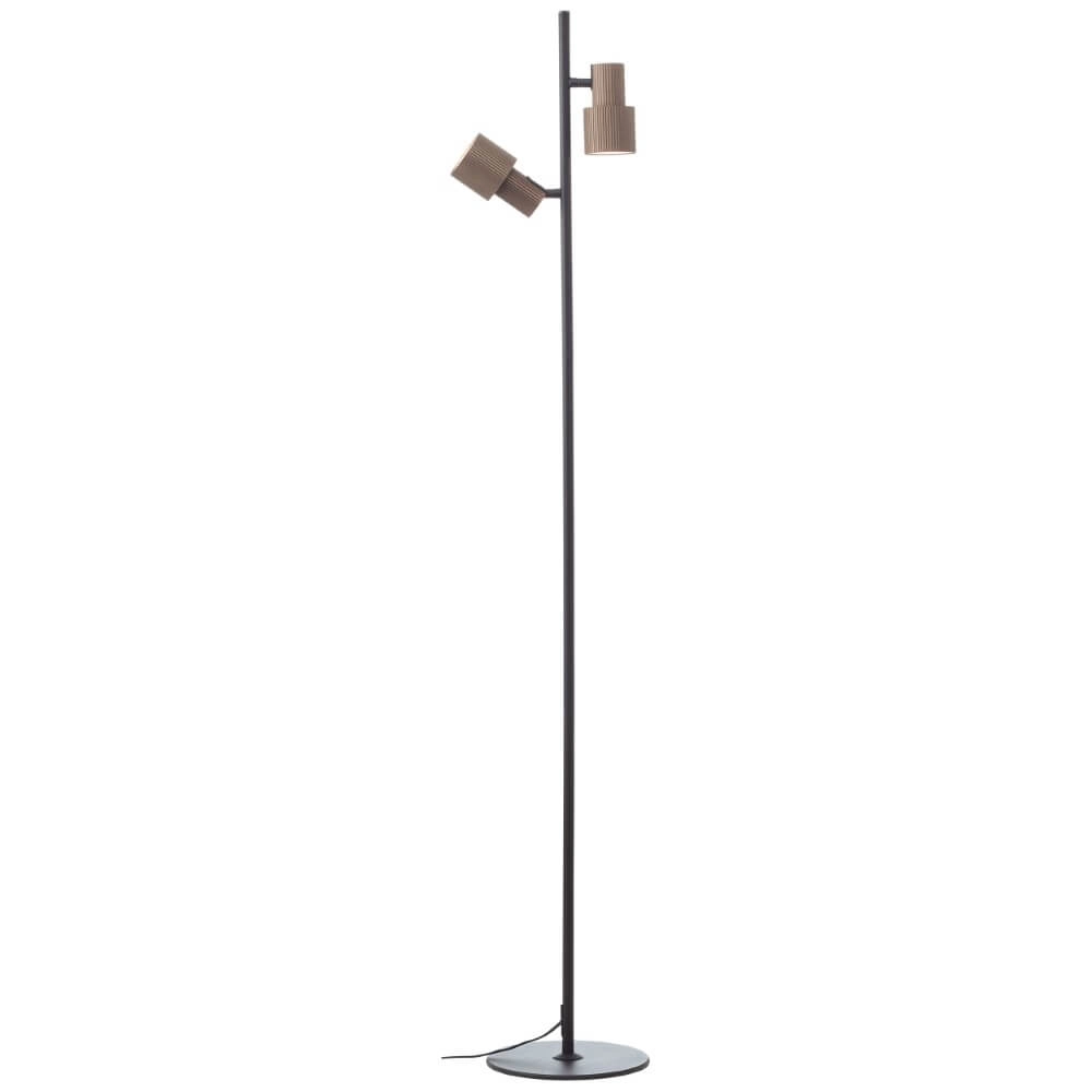 Design floor lamp Cadiz black with bronze Brilliant 4004353446924