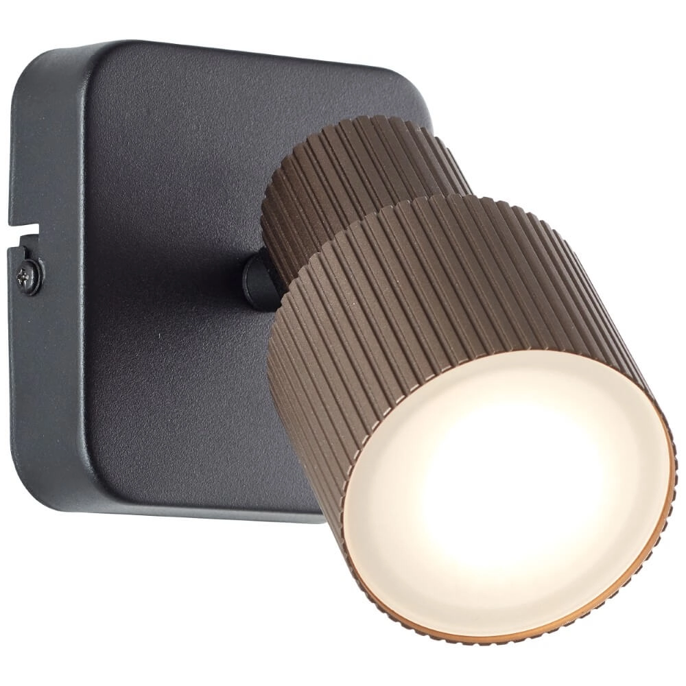 Surface-mounted spot Cadiz black with bronze Brilliant 4004353441264