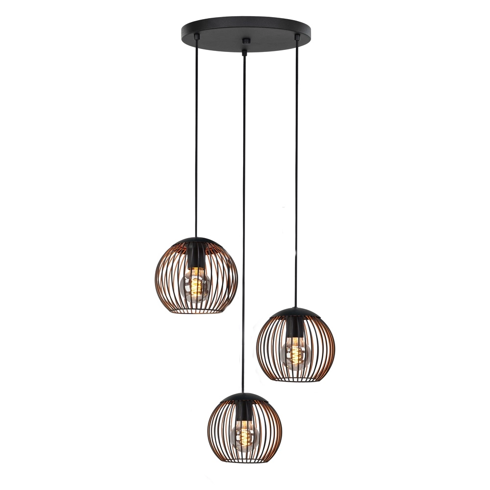 Pendant lamp Almanzora 3-light round