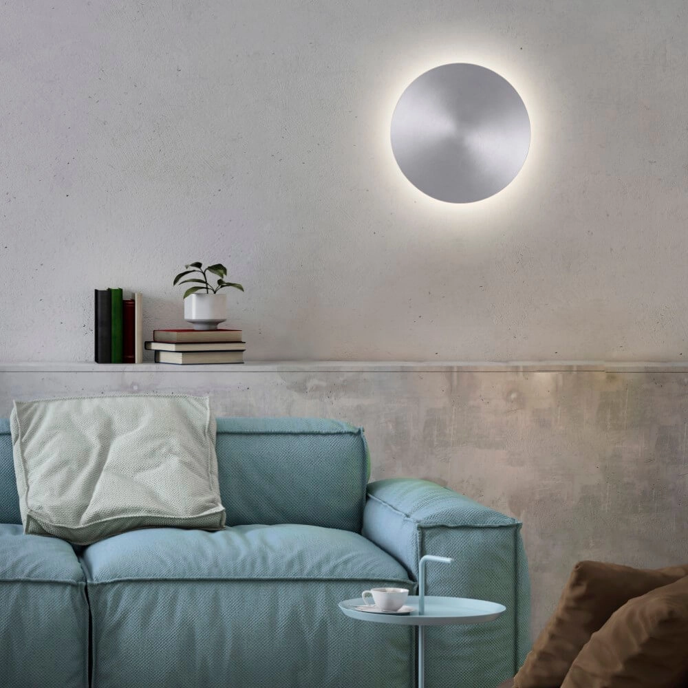 Design wall lamp Akku Puntua Ø 25cm aluminum Paul Neuhaus 4012248372531