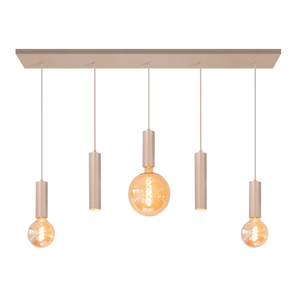Design pendant lamp Locarno 5-light sand brown