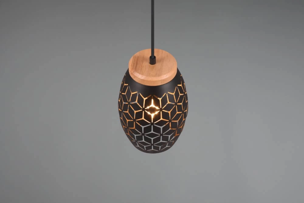 Black gold hanging lamp Bidar design Trio 4017807574883