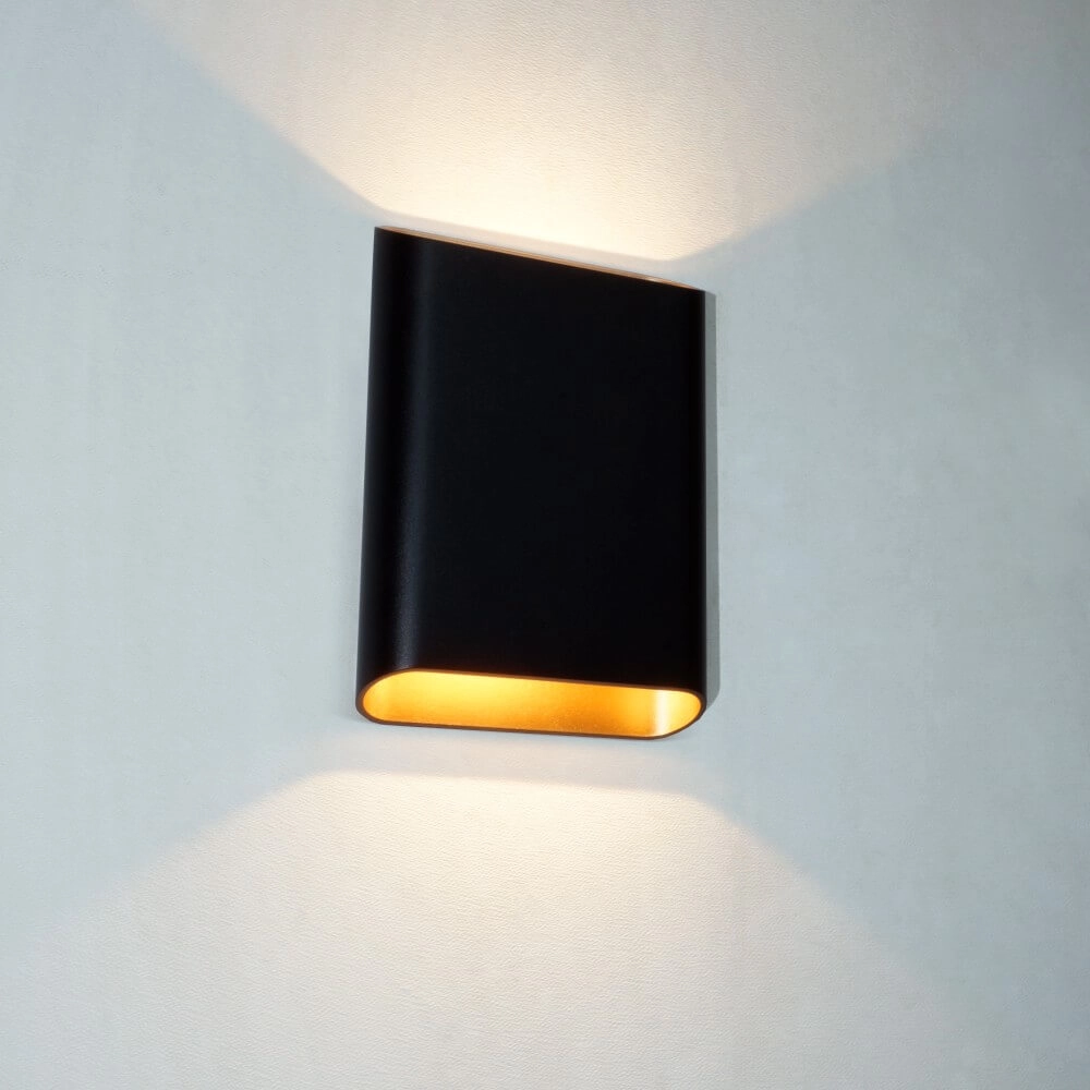 Wall lamp Diaz L Black with gold