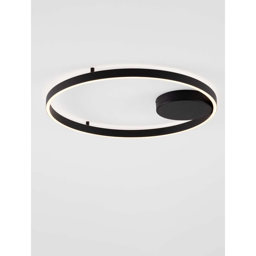 Ceiling lamp Hedra round Ø 60cm black