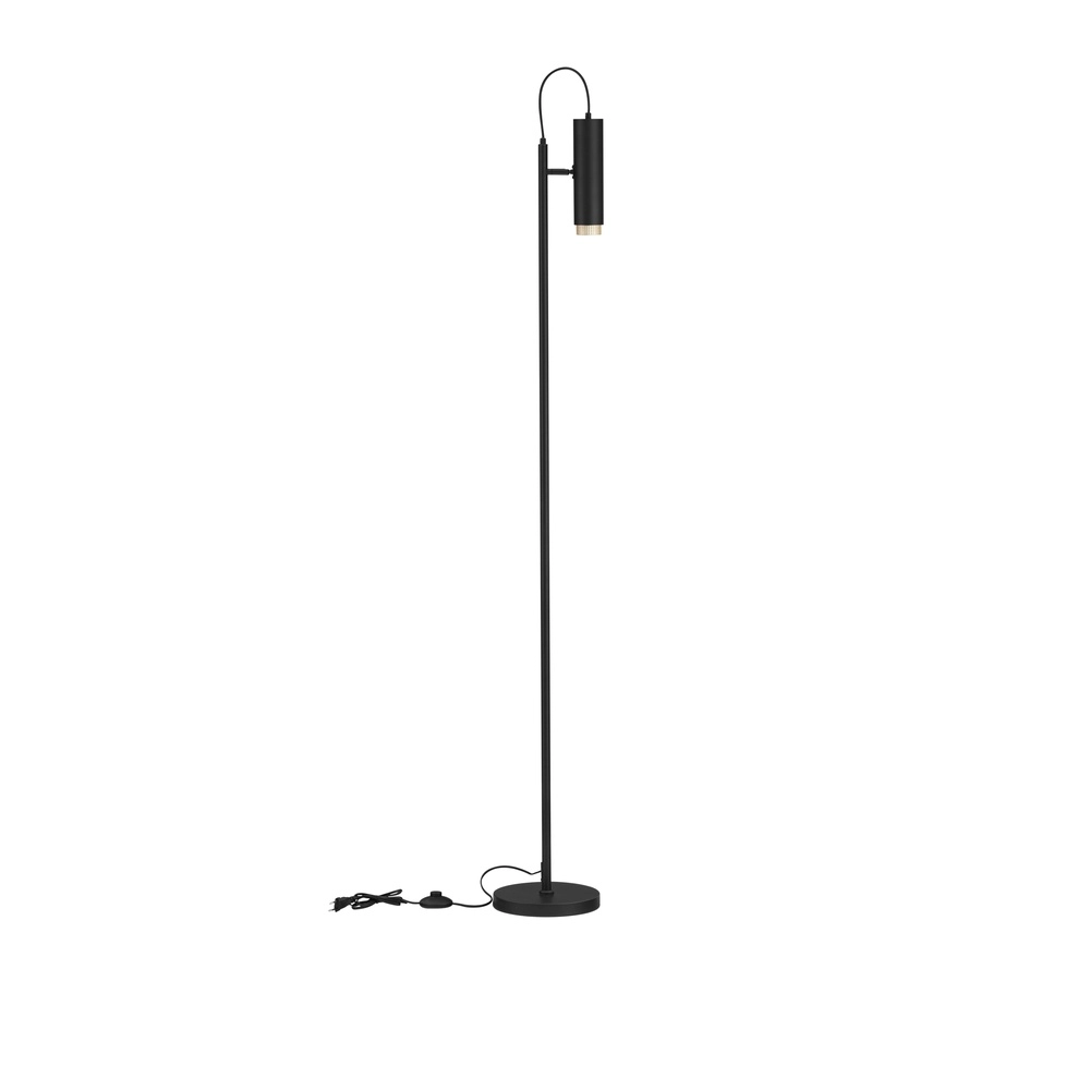 Reading lamp Nessi black with gold Lyora 5212017475220