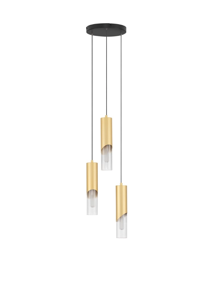 Design pendant lamp Modesto Ø 25cm gold 3-lights Lyora 5212063501447
