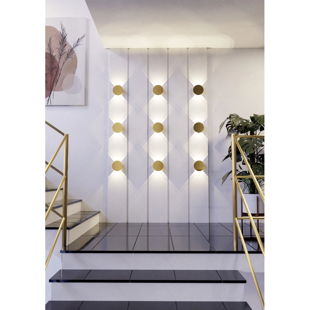 Sleek wall lamp Talamello Ø 15cm - gold - led Eglo 9008606316489