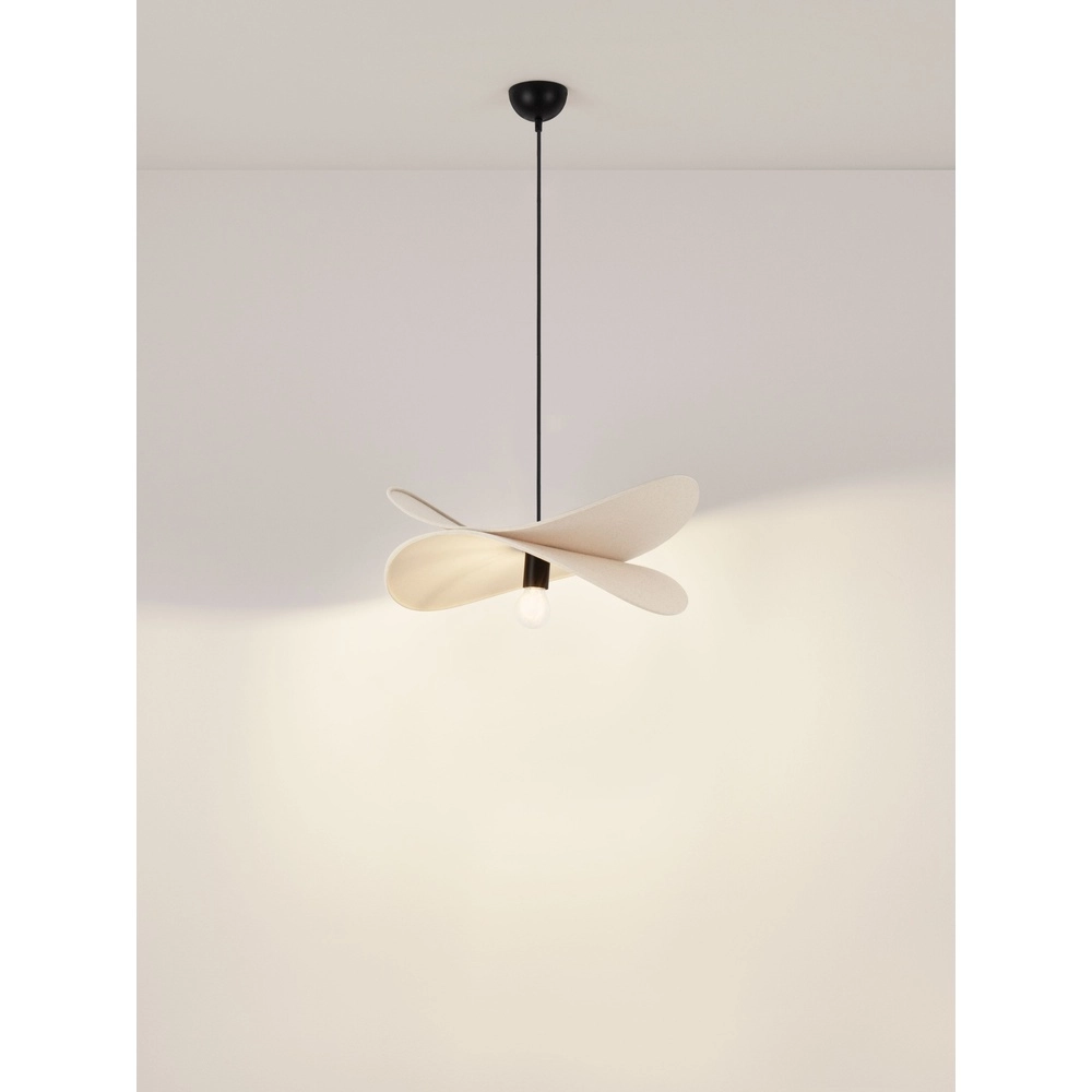 Modern pendant lamp Luve black with beige Lyora 5212017493729