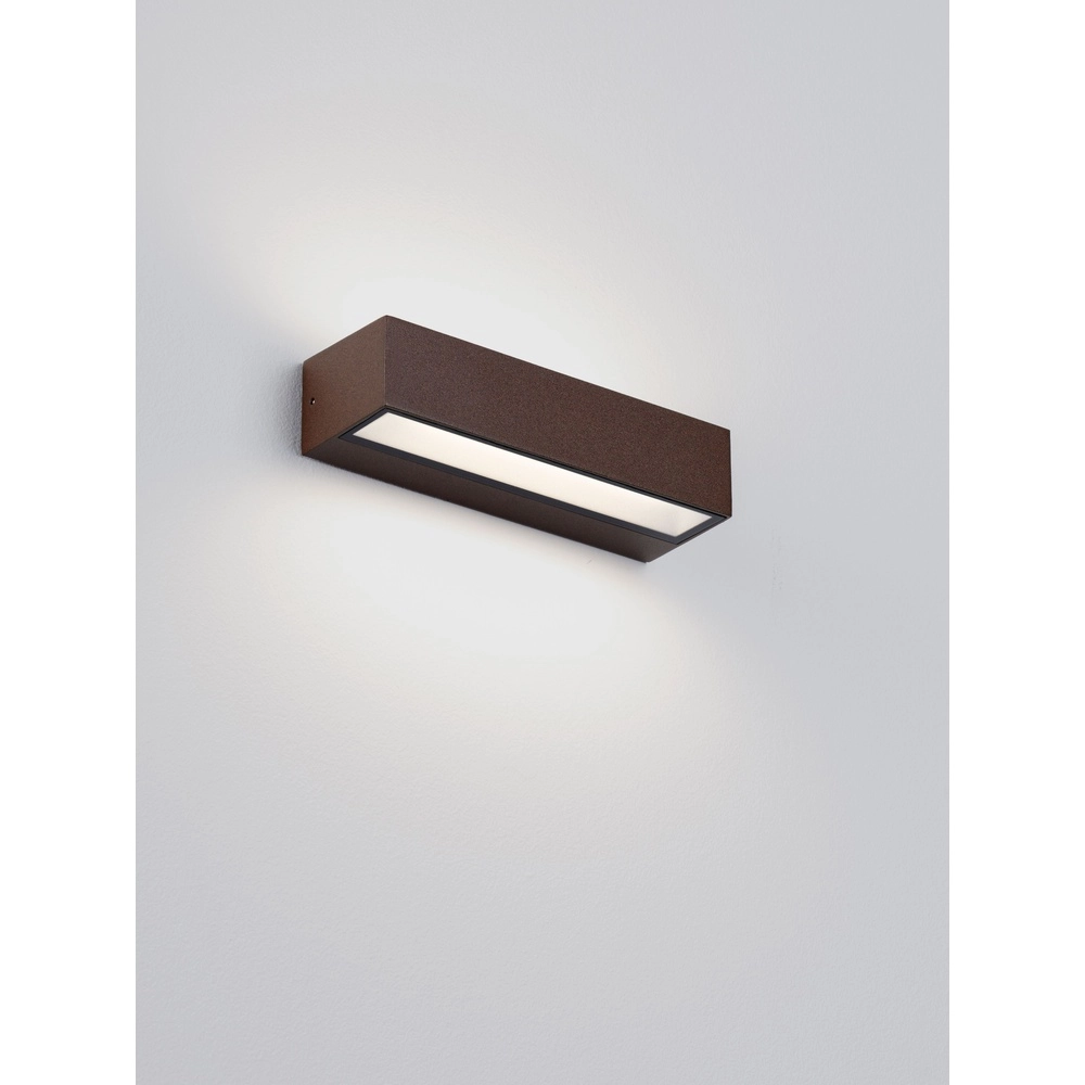Sleek wall lamp Lane rust brown 22cm - 21W Lyora 5212017496812