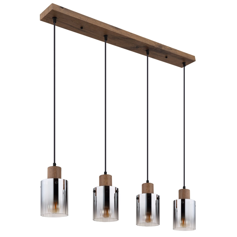 Pendant lamp Underwood wood 4-light Globo 9007371507658