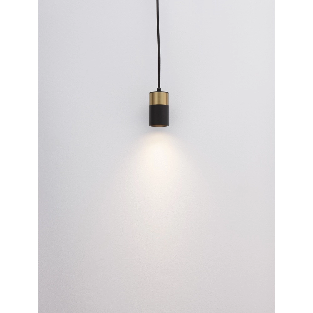 Pendant lamp Pongo S single 9.5cm gold with black Lyora 5212017430335