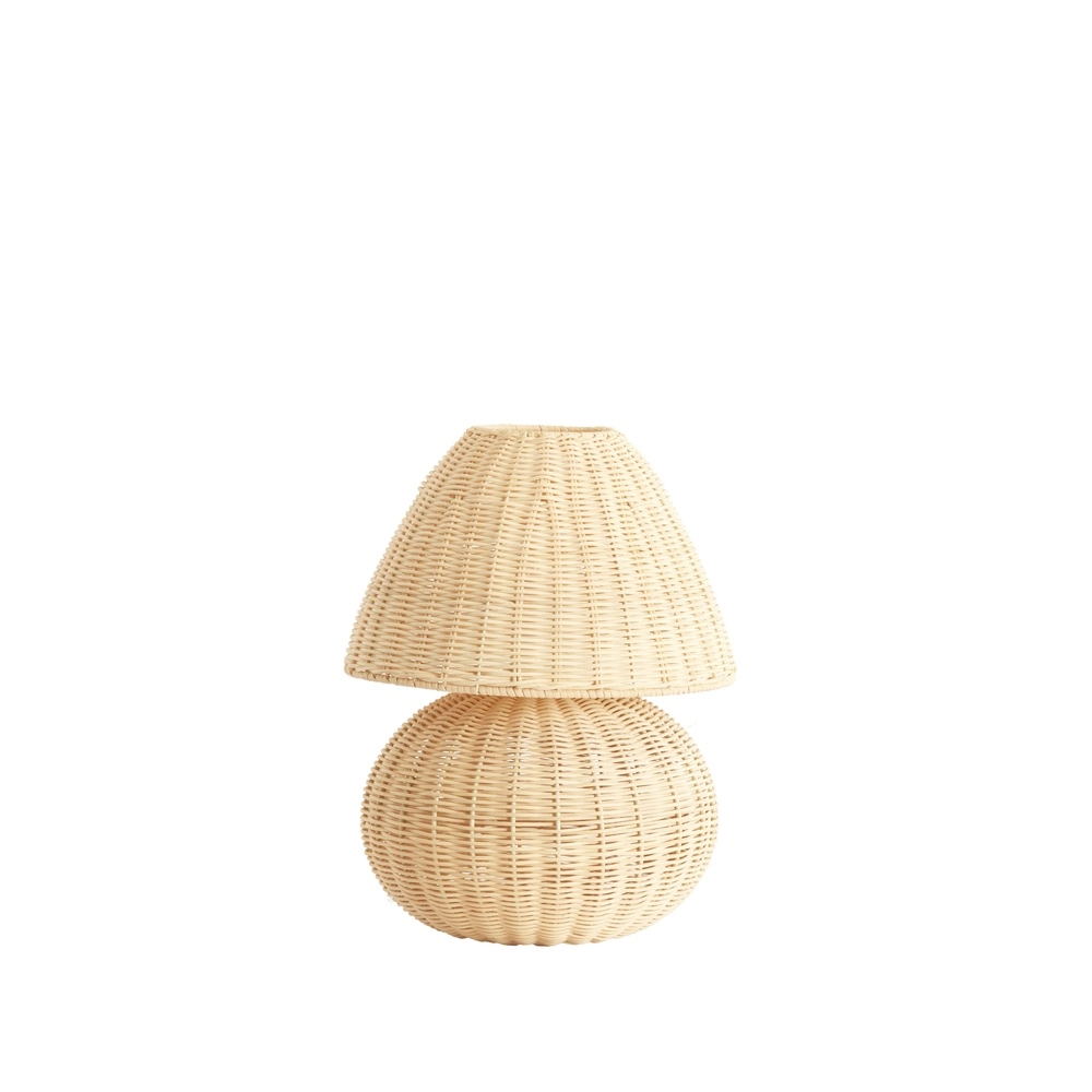 Rattan table lamp Mavon Ø 27,5cm - natural rattan