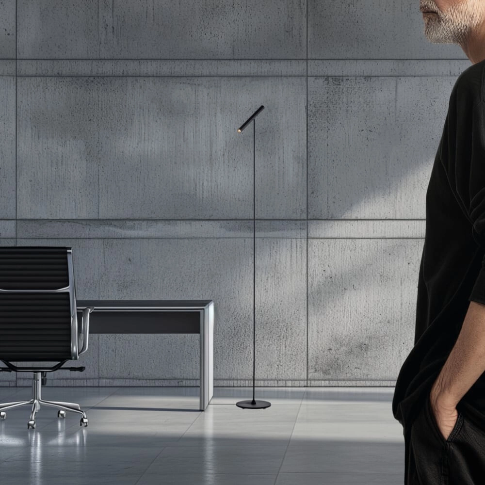 Designer floor lamp Pure Tutua black Paul Neuhaus 4012248365519