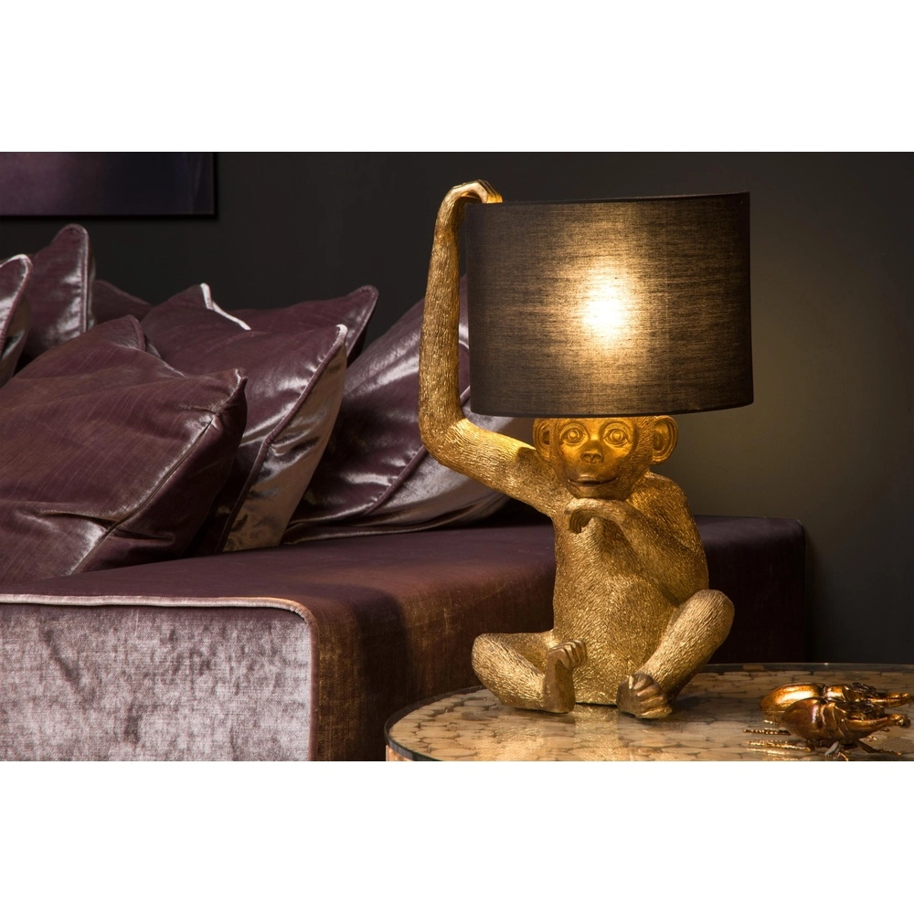 Table lamp Extravaganza Chimp monkey black with gold Lucide 5411212105325